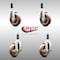 Service Caster 4 Inch 316SS High Temp Glass Filled Nylon 7/8 Inch Stem Caster Brake SCC, 2PK SCC-SS316EX20S414-GFNSHT-2-TLB-2-78 - alternate 1